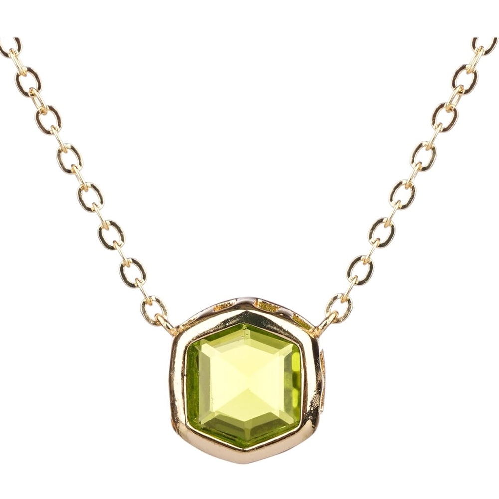 Elegant Gold and Green Pendant Necklace